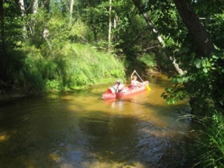 Canoe kayak en couple dans les Landes